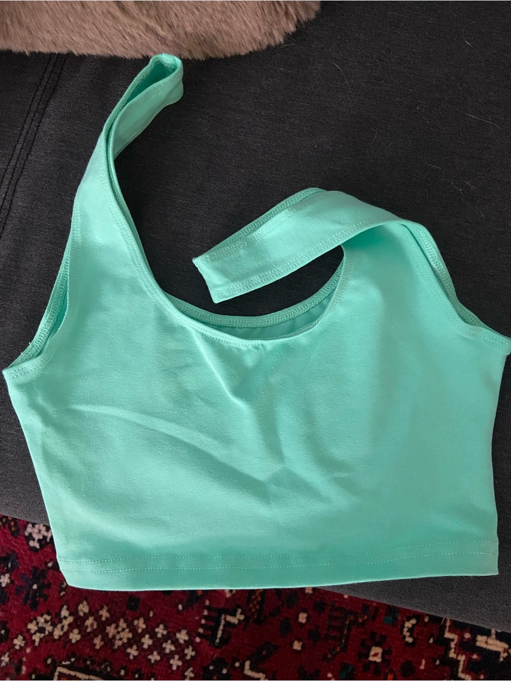 Los Angeles Apparel Mint Cotton Spandex Tank Crop Top Bra